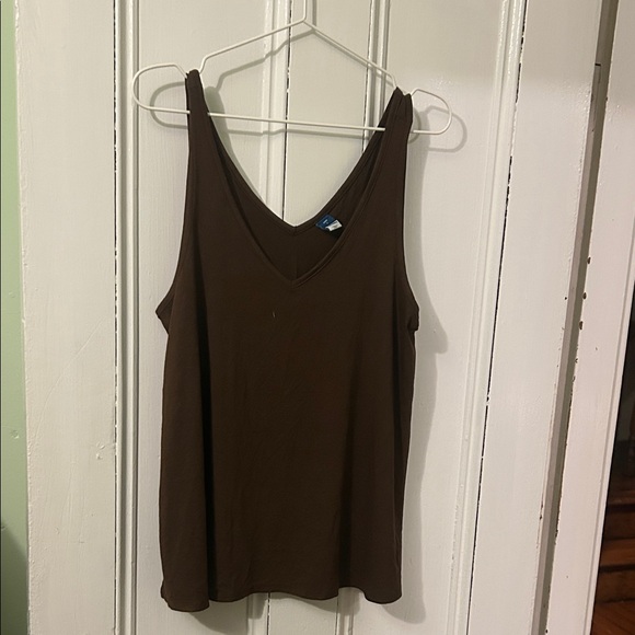 Old Navy Brown V-Neck Tank Top - Picture 1 of 3